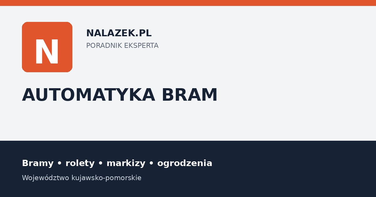 Automatyka do bram – pilot, smartfon, fotokomórki i bezpieczne sterowanie